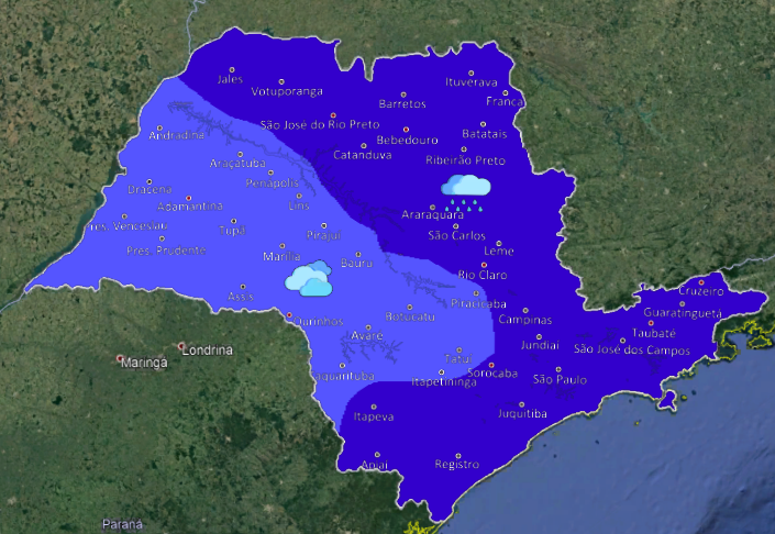 Risco de chuva forte em quase todos os estados do Brasil