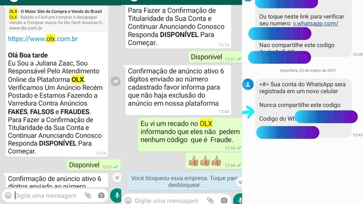 Moradora de Tupã alerta sobre golpe de WhatsApp após anúncio em site