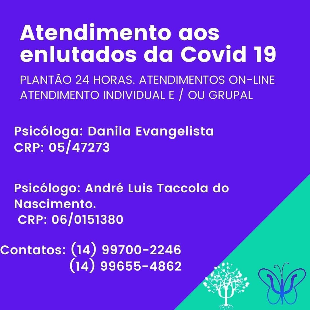 Psicólogos desenvolvem projeto e ajudam pessoas que perderam entes queridos para Covid-19