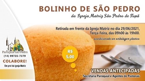 Igreja matriz realiza venda do bolinho de São Pedro