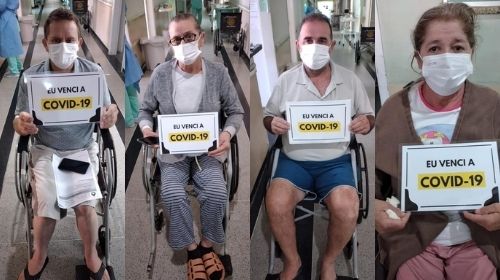 Quatro pessoas vencem a Covid-19 e recebem alta hospitalar