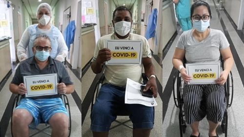 João, Ademir e Josie venceram a Covid-19 e receberam alta hospitalar neste sábado