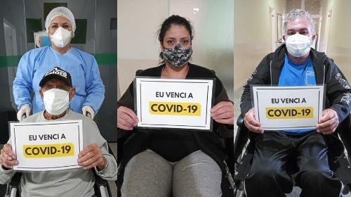 Após vencer a Covid-19, mais três pessoas voltam para casa