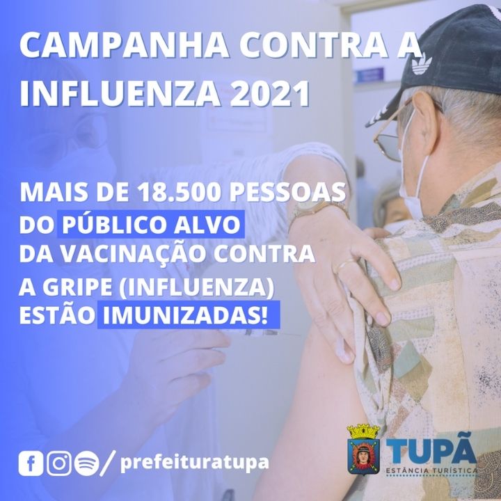 Mais de 18,5 mil pessoas já foram vacinadas contra a gripe comum