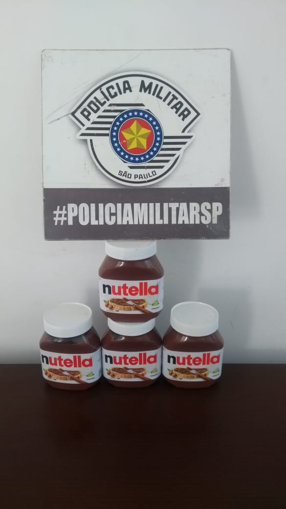 Homem furta quatro potes de Nutella e acaba preso em flagrante pela Polícia