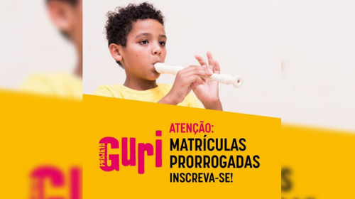 Matrículas para Projeto Guri são prorrogadas até 24 de setembro