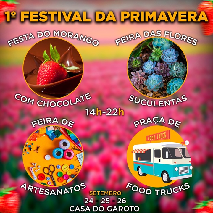 1º Festival de Primavera será realizado em 24, 25 e 26 de setembro em Tupã