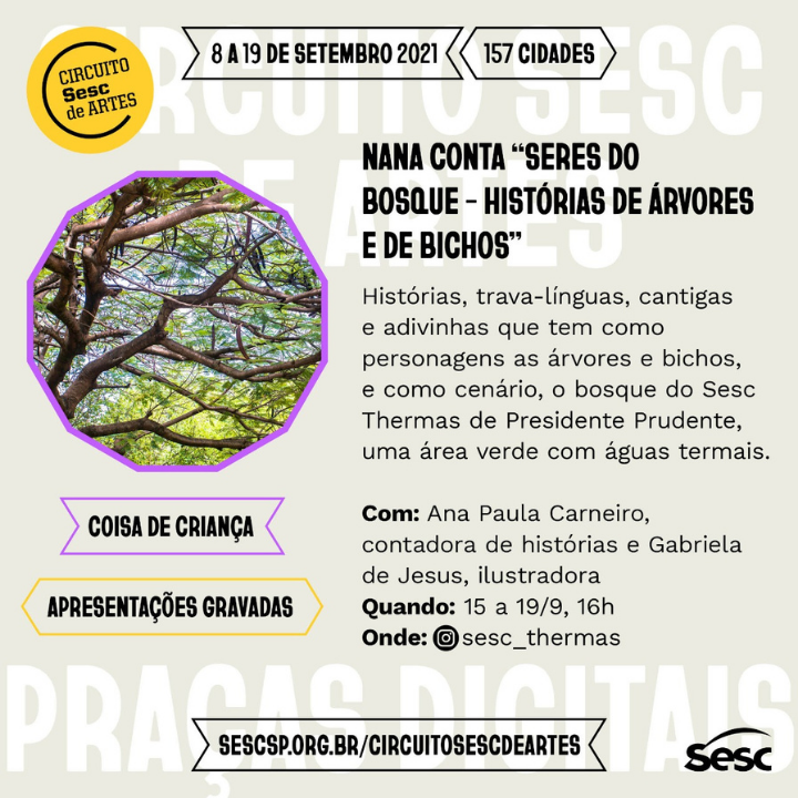 Atrações do Circuito Sesc podem ser acompanhadas até esse domingo