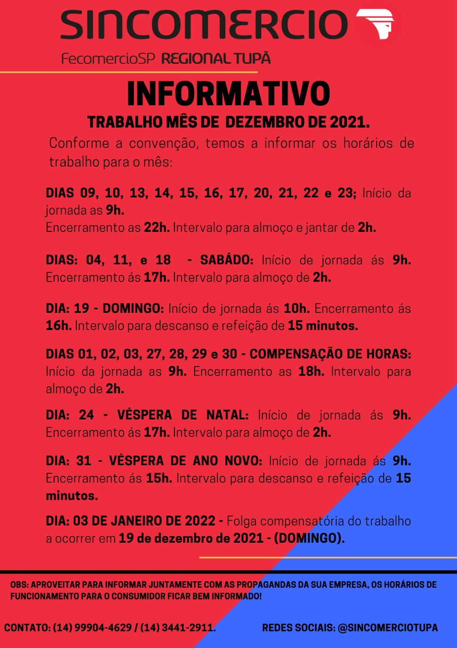 Comércio de Tupã funciona até às 15h neste sábado