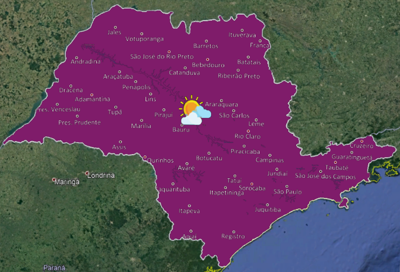 Temperaturas devem chegar aos 34ºC em Tupã na quarta-feira