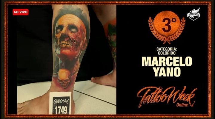 Tatuador tupãense leva 3º lugar na categoria  colorido  durante maior convenção de tatuagem do mundo