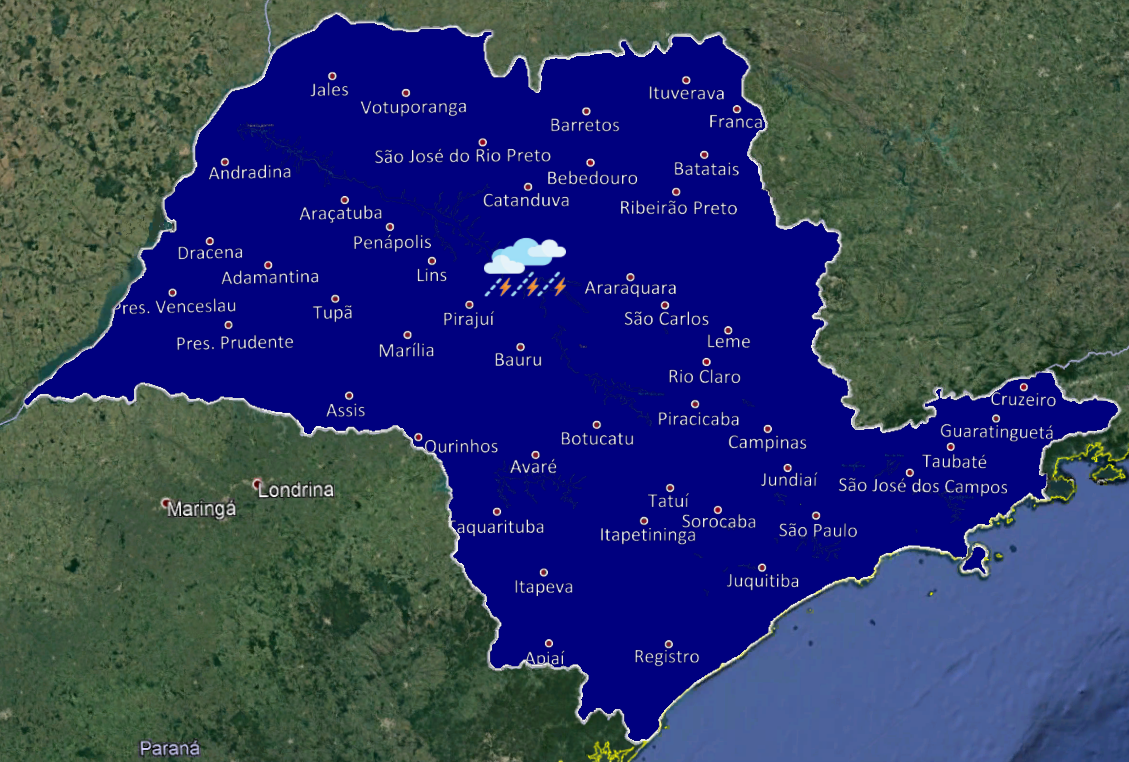 Semana será marcada por pancadas de chuva em Tupã