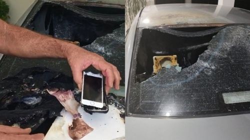 Celular de empresário pega fogo no carro e incêndio danifica veículo e notebook:  Fumaça por todo lado , diz