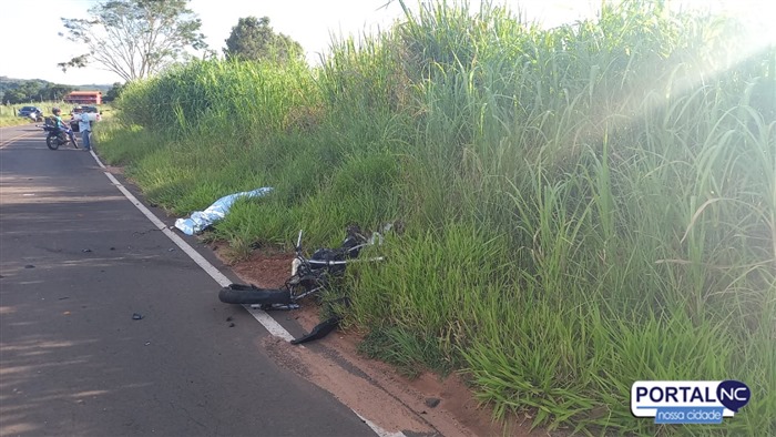 Motociclista tem cabeça decepada em acidente envolvendo sua moto e um caminhão, em Pompeia