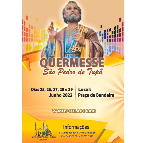 Igreja São Pedro de Tupã realiza quermesse em junho