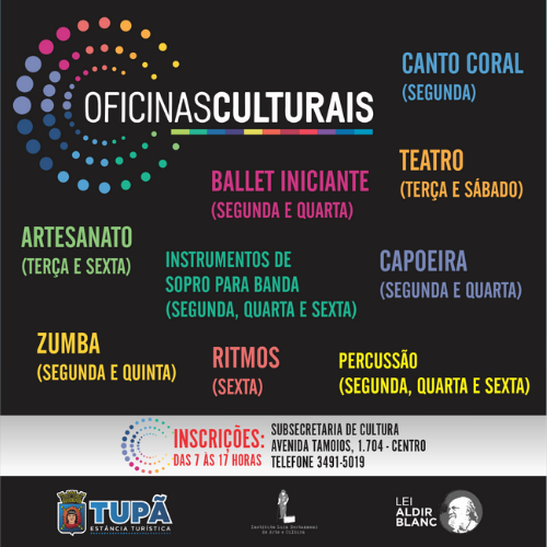 Tupã abre inscrições para nove oficinas culturais