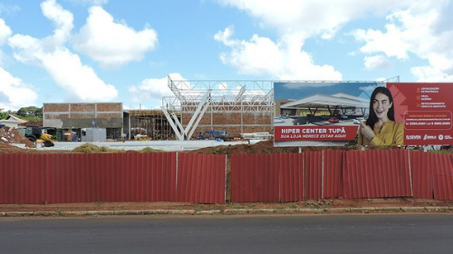 Obras do Hiper Center entram na fase de cobertura