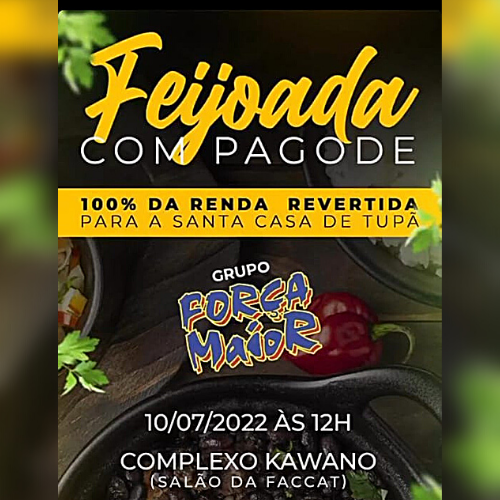 Feijoada Com Pagode será realizada neste domingo (10/7)