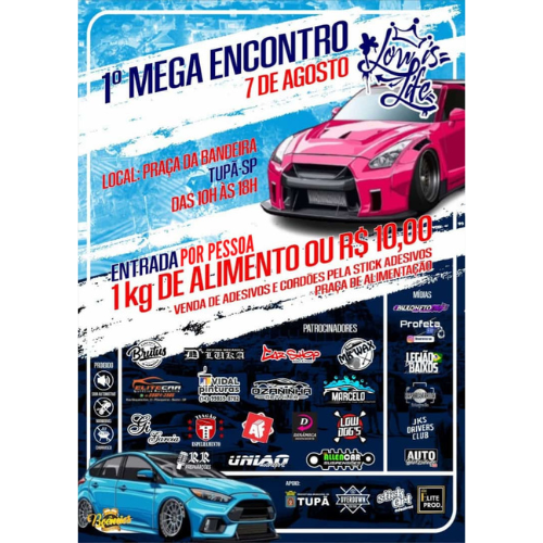 1º mega encontro Low Is Life de carros rebaixados ou modificados será no próximo domingo (7/8)