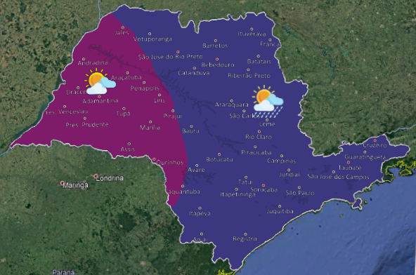 Tupã registra chuva significativa após quase dois meses de estiagem e temperaturas caem