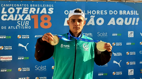Jovem tupãense se destaca e conquista dois ouros em competição de atletismo