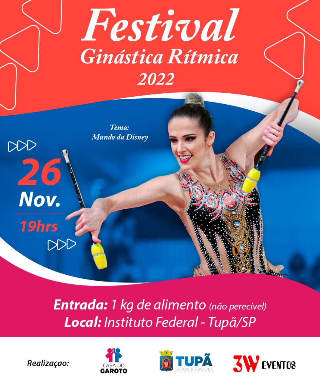 Tupã terá Festival de Ginástica Rítimica com tema  Mundo da Disney