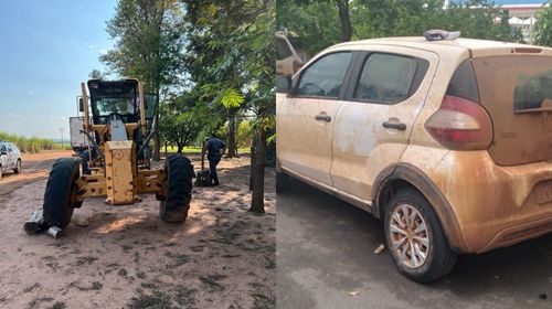 Ladrões tentam furtar trator avaliado em R$ 600 mil e acabam presos após ação conjunta das Polícias Militar e Civil (Foto/Cedida pelos policiais)