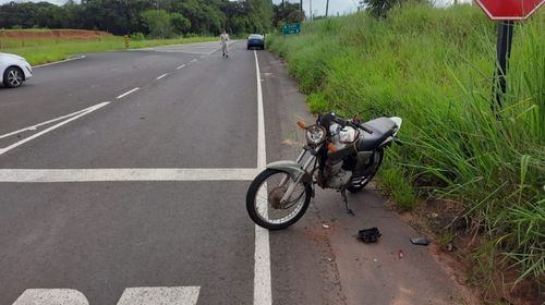 Motociclista fica gravemente ferimento em acidente na vicinal que liga Tupã, Varpa e Bastos