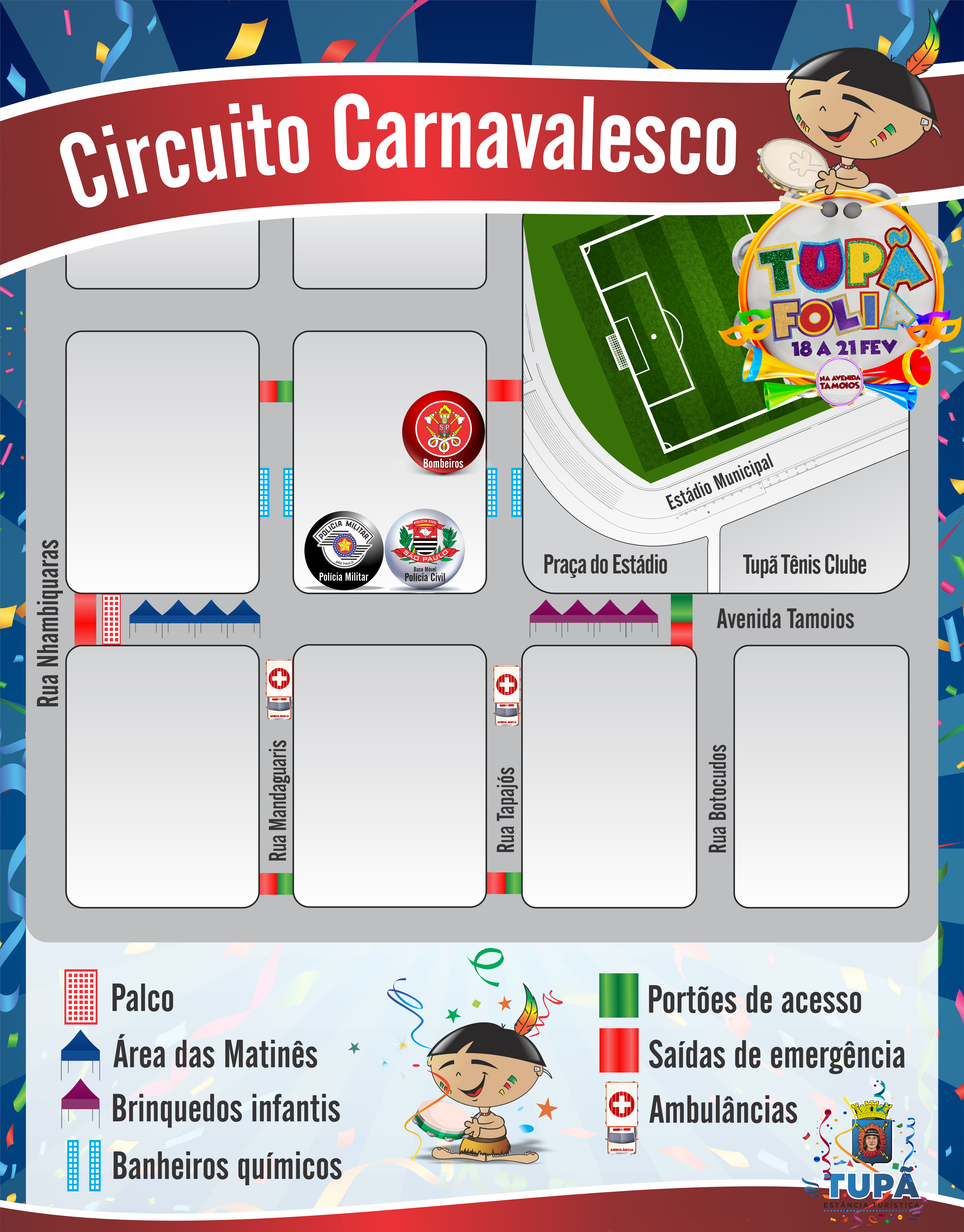 Tupã Folia 2023: Começa montagem do circuito carnavalesco
