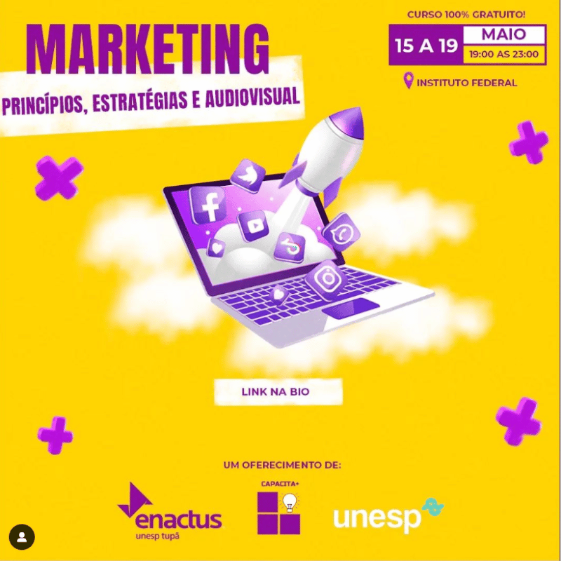 Enactus da UNESP abre inscrições para curso gratuito sobre marketing