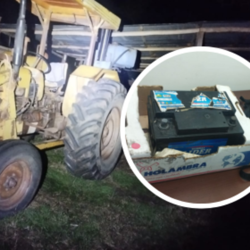 Indivíduos são presos em flagrante após furtar bateria de trator em propriedade rural de Tupã