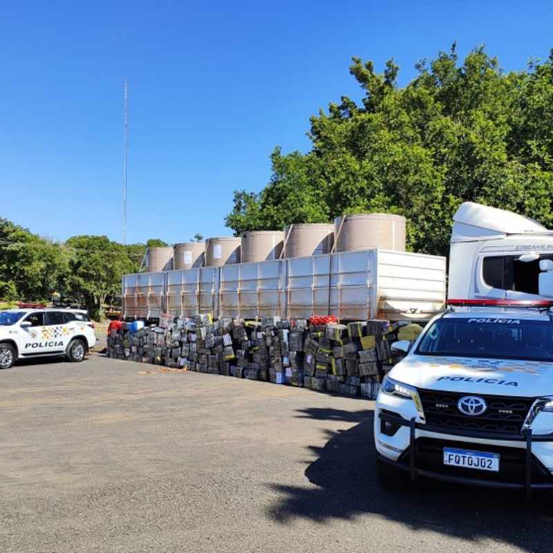 PM Rodoviária apreende carreta com quase 5 toneladas de maconha em Palmital