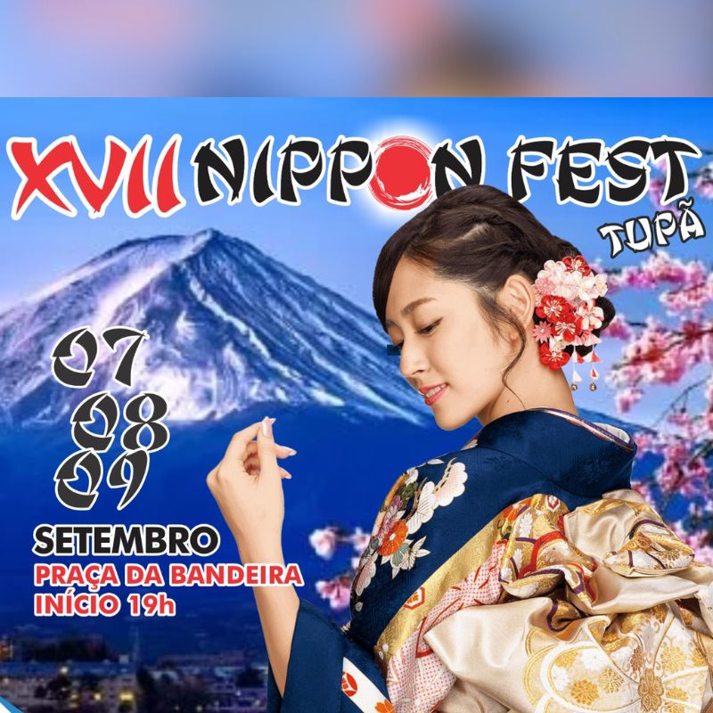 Nippon Fest 2023 será de 7 a 9 de setembro na Praça da Bandeira