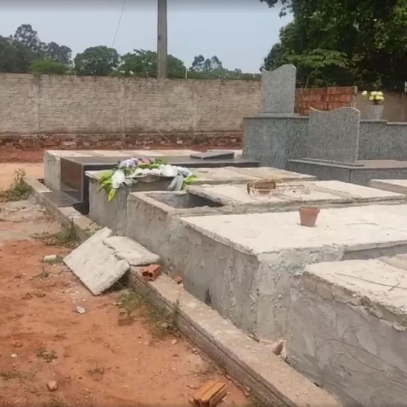Homem é preso em flagrante após violar sepultura de criança recém-nascida em cemitério de Panorama