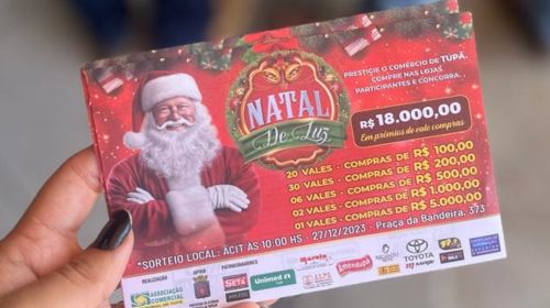 Associação Comercial e Industrial de Tupã anuncia os vencedores da promoção  Natal de Luz