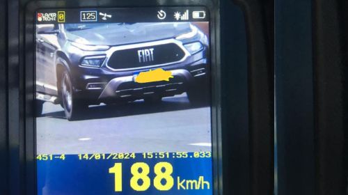 Motorista é flagrado a 188 km/h na Rodovia Raposo Tavares; limite no local é de 110 km/h