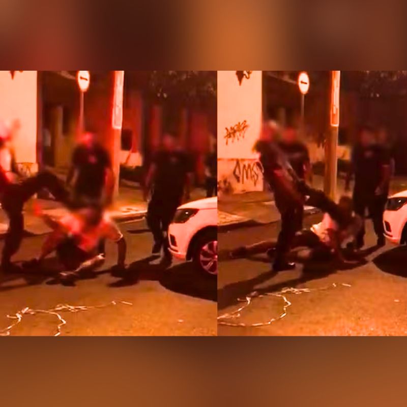 Homem é agredido com chutes na cabeça por seguranças do Tupã Folia