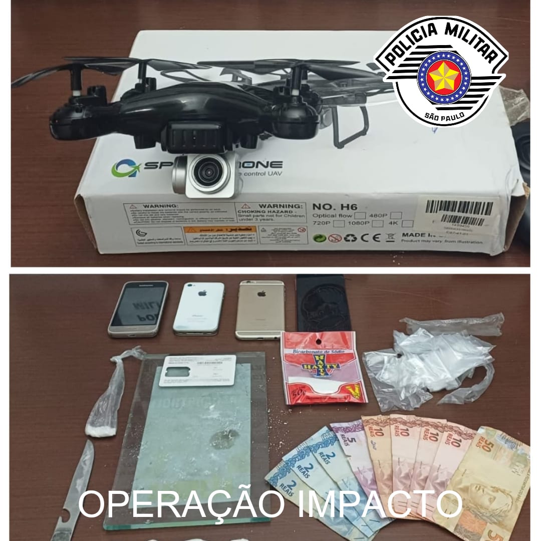 Força Tática apreende drogas, dinheiro e drone com traficante em Tupã