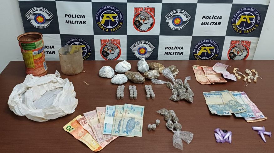 Ação da Polícia Militar retira drogas de circulação no Jamil Dualib em Tupã e prende traficantes