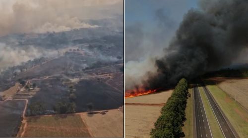 Incêndio de grandes proporções devasta propriedades rurais em Lucélia e Região