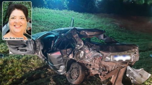 Mulher morre em acidente entre carro e caminhão em rodovia de Herculândia