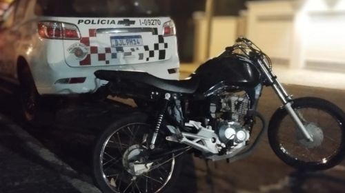 Motocicleta furtada é localizada em Tupã; homem confessa crime e é preso pela PM