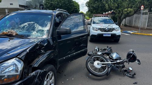 Motociclista fica gravemente ferido em acidente entre as ruas Tapajós e Tabajaras