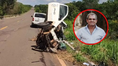 Batida entre carro e carreta mata motorista de Tupã em Santa Rita do Pardo (MS)