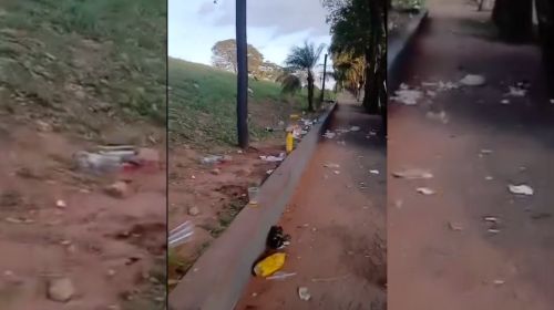 Com lixo e garrafas espalhados, Parque Linear terá fiscalização a partir de sexta