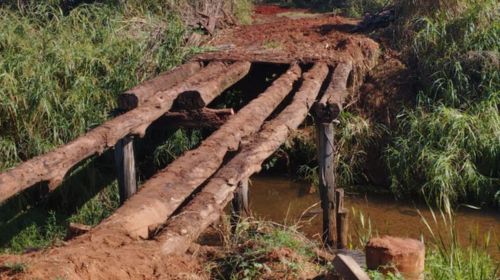 Estrada entre Cotoco e Sete é recuperada e ponte começa a ser reconstruída