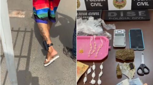 Homem monitorado por tornozeleira é flagrado traficando no Jardim Itaipu