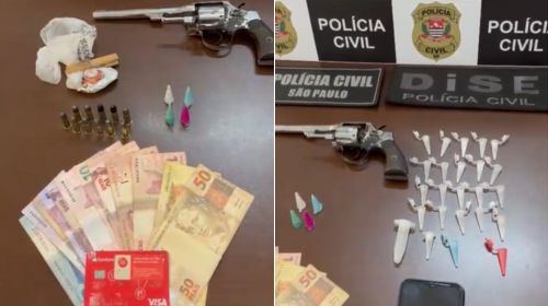 Homem de 66 anos é preso com cocaína e arma ilegal em Herculândia