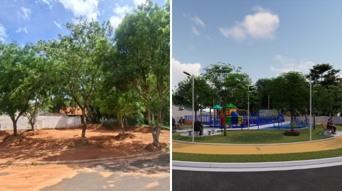 Tupã: Residencial Toledo Ville ganha praça com playground e LED