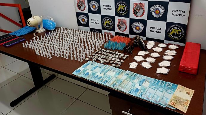 Casa usada como ponto de tráfico é alvo da Força Tática e termina com prisão em Herculândia